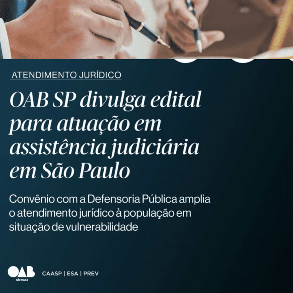 OAB SP divulga edital para atuação em assistência judiciária em São Paulo