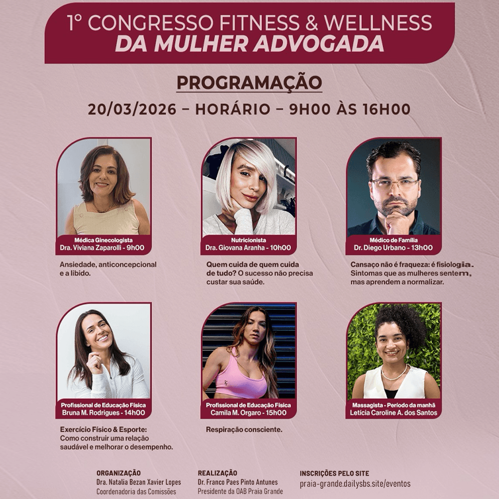 1° Congresso Fitness & Wellness da Mulher Advogada